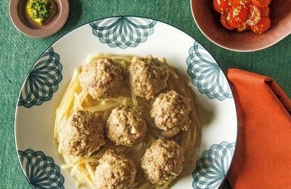 笠原将弘さんのうま味全開「シイタケシューマイ」献立。皮で包まないから簡単