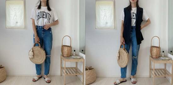 GUの「テーラードダブルベスト」。いつものコーデがおしゃれになるとSNSで話題に