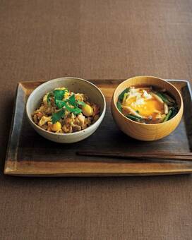 秋の大定番・鶏五目炊き込みご飯と落とし卵のみそ汁レシピ