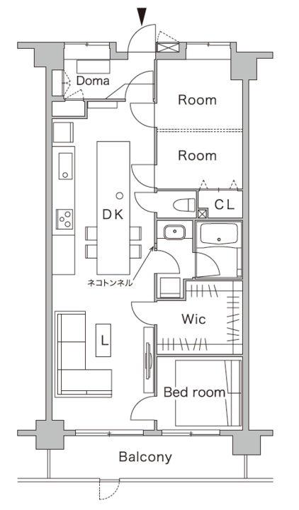 リノベーション後の間取り図