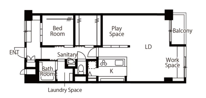 リノベーション後の間取り図