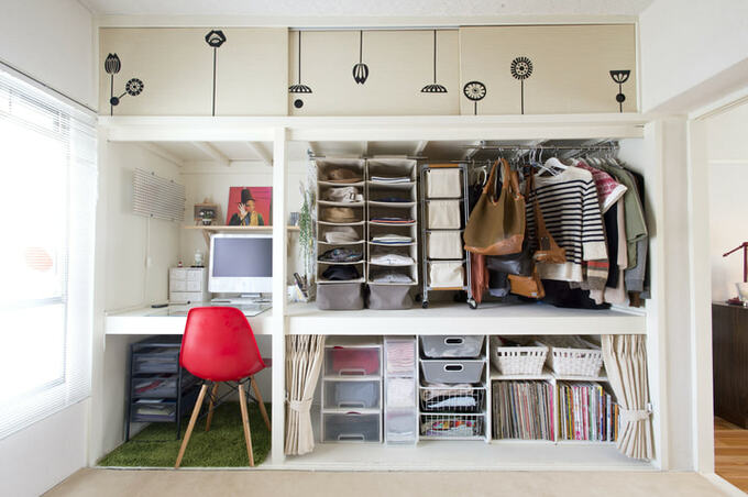 押し入れを改造したクロゼット