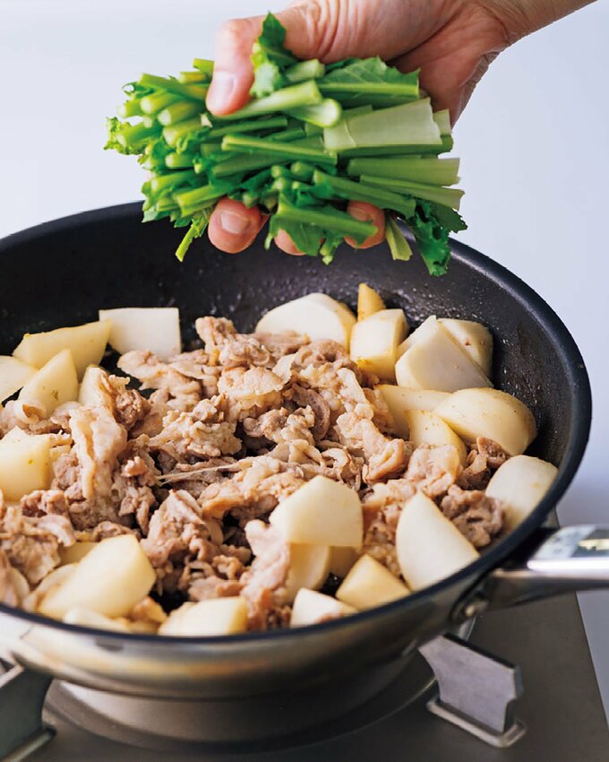 カブの葉は最後に加える