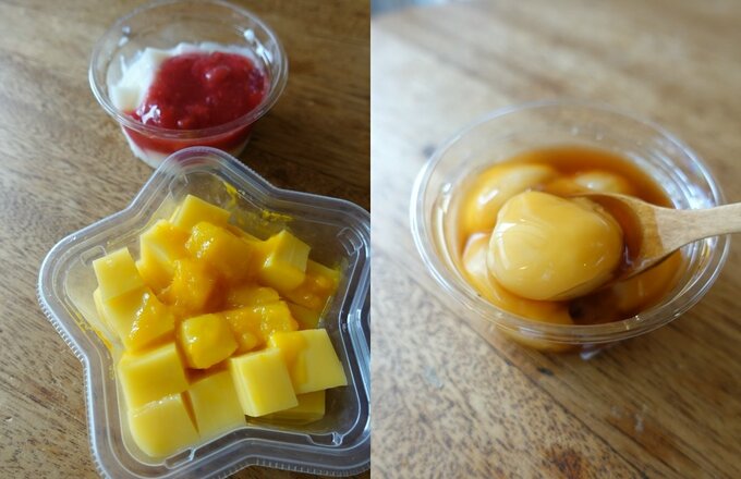 フルーツわらびと冷やしたみたらしだんご