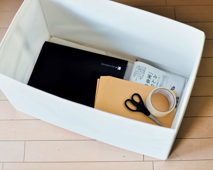 白ボックスにはいった書類