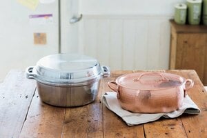 鍛金工房 WEST SIDE 33の銅製オーバル型両手鍋