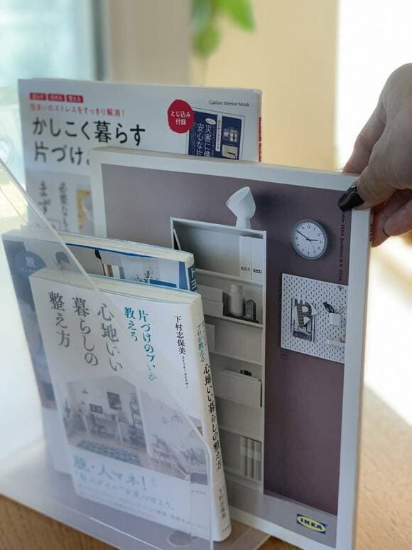 ファイルボックスにたくさんの雑誌