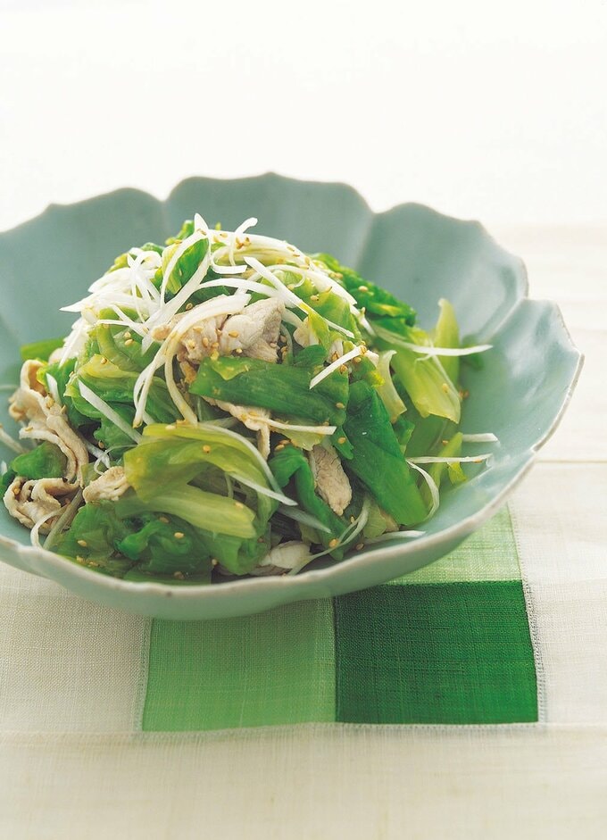 ゆでレタスと豚しゃぶのサラダ