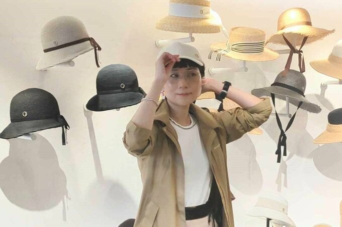 キャップの着こなし　スタイリスト　里和