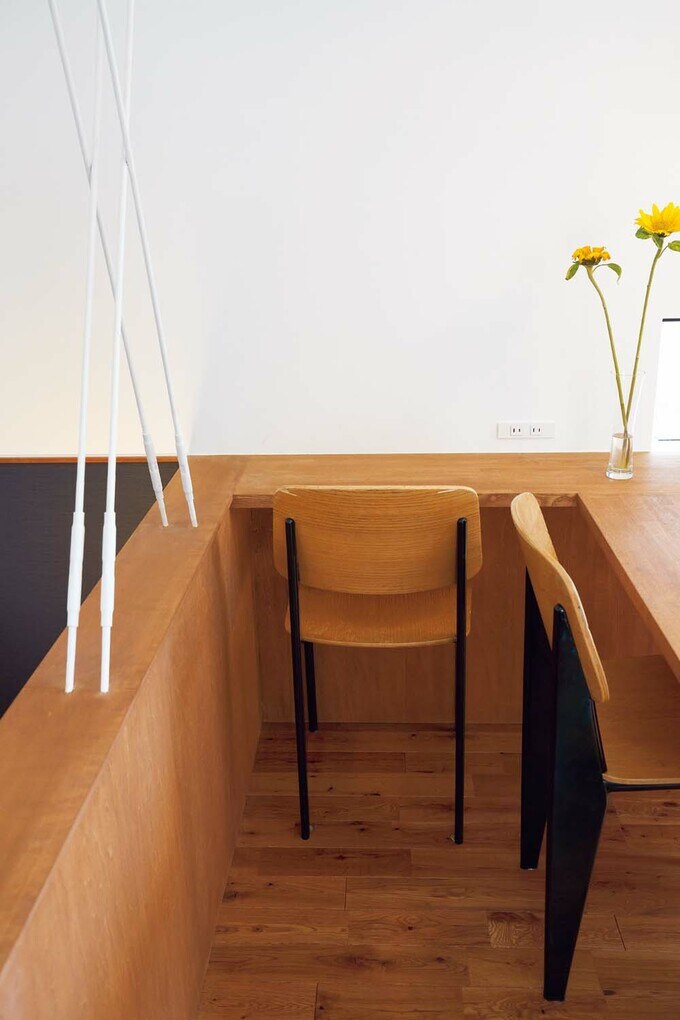 サイドテーブルと一体化