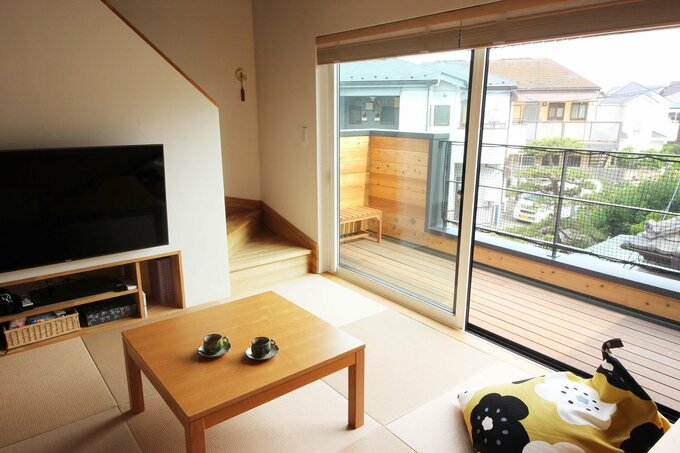 バルコニーと連続感をもたせたリビングダイニング