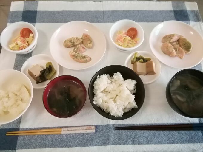 魚肉ソーセージ磯部焼きランチ