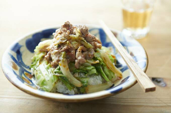 塩ダレきゃべつ豚丼