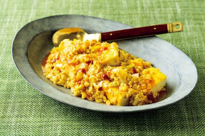 オートミールの麻婆厚揚げ豆腐