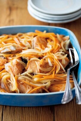 うま味たっぷり鮭の焼きびたし。衣も不要のやせおかず