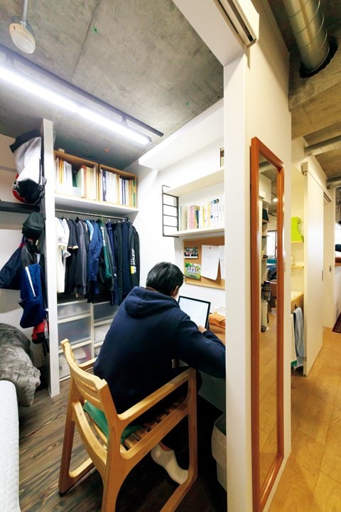 収納スペースをしっかり確保した長男の部屋