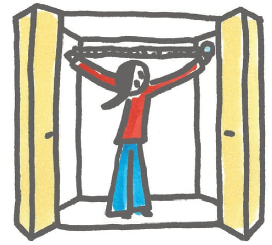 取りつけたい場所の幅を測る