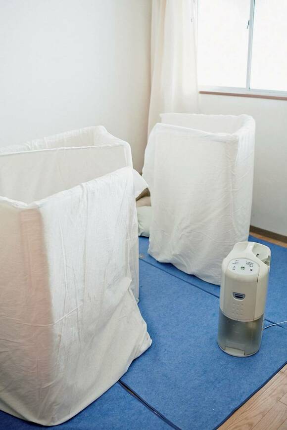 部屋にエアリーマットと吸湿マット