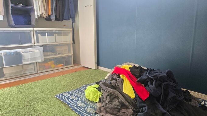 洗濯物がたまってもいいような場所をつくる