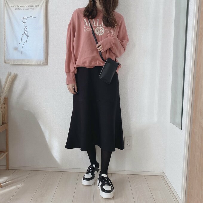 トップスを重ねて