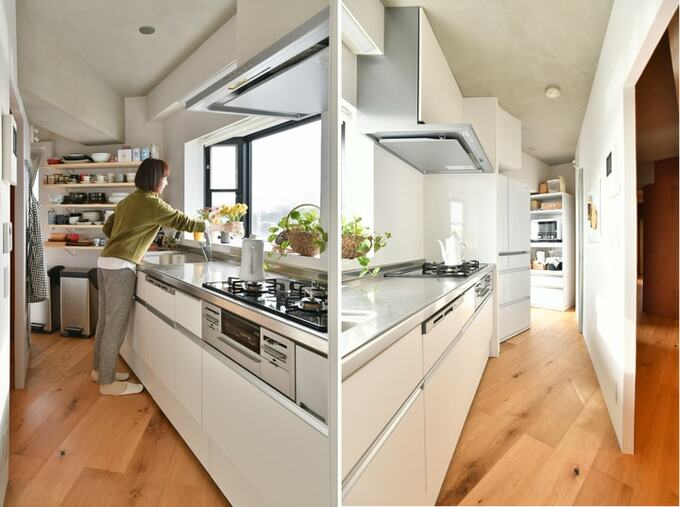 出窓があるキッチン