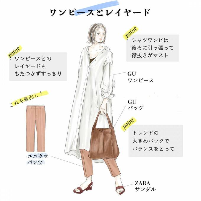 ワンピースとレイヤード