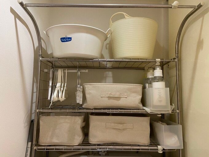 洗濯機上の収納