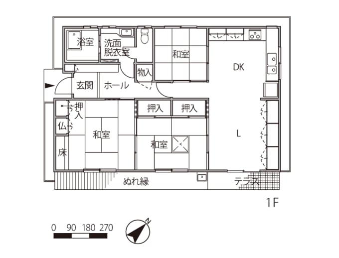 リノベーション前の間取図