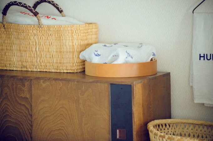 食器棚の上を定位置に