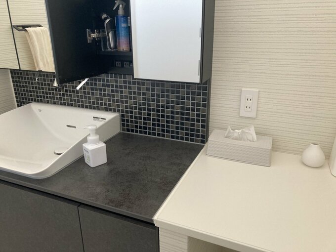 洗面台にコンセントを増設