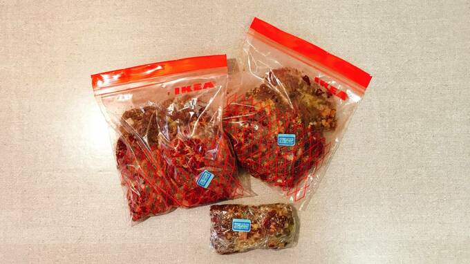 保存袋に入っている肉