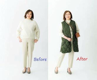 50代からの「ユニクロ」着こなしテク2つ。やせなくてもおしゃれに見える