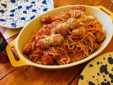 業務スーパーの1個4円ミートボールで「例のパスタ」が完成