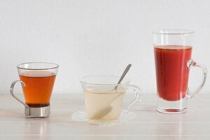 ホットトマトジュースVSスパイス白湯VSあずき茶