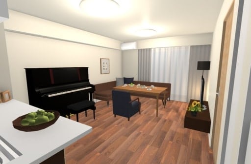 引き算インテリアで物理的にも、視覚的にも広くなったリビングダイニング