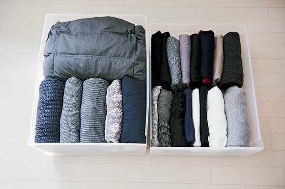 着ない服はたたむ収納