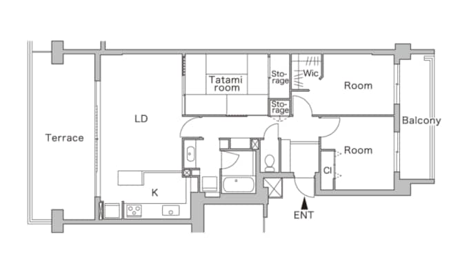 リノベーション前の間取り図