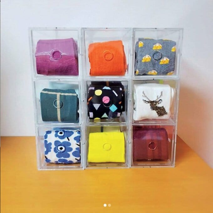 カラフル靴下収納