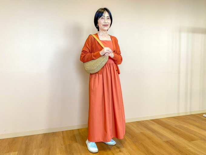 今回のコーデ3点を着こなすライフさん