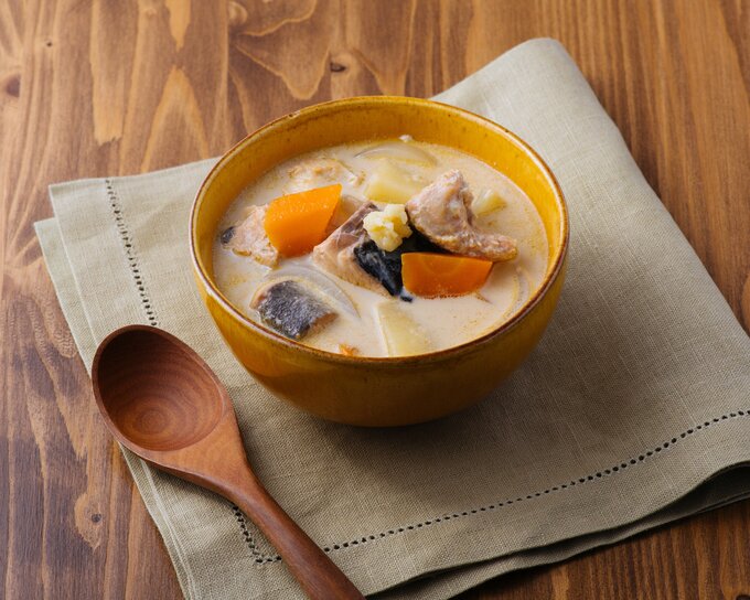 味噌豆乳スープ