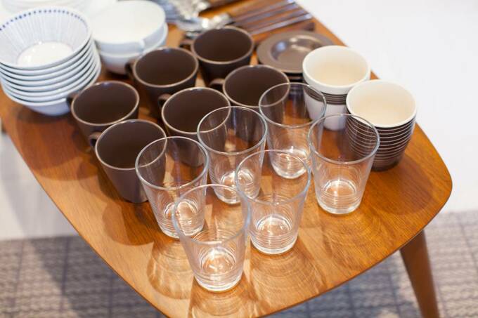 たくさんのグラスなど