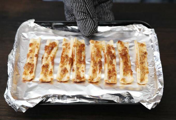 トースターでこんがりと焼く