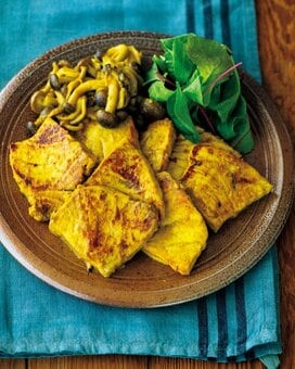 やわらかメカジキのタンドリー炒め。低糖質で家族も喜ぶ味に