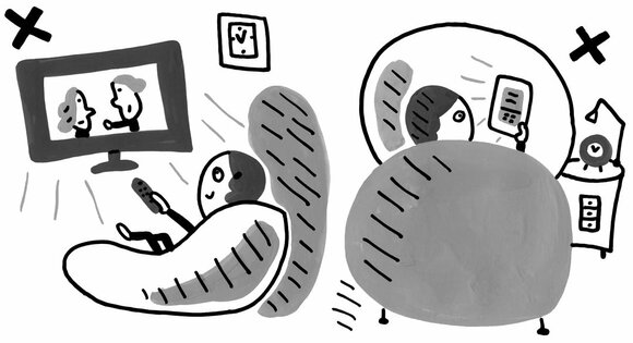 ベッドの中ではスマホを見ない