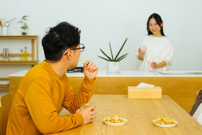 パリルを食べるところ