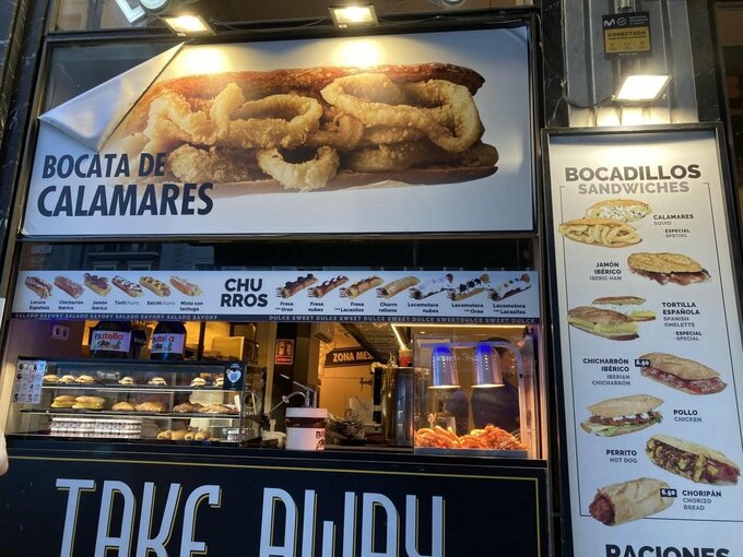 イカリングのサンドイッチ