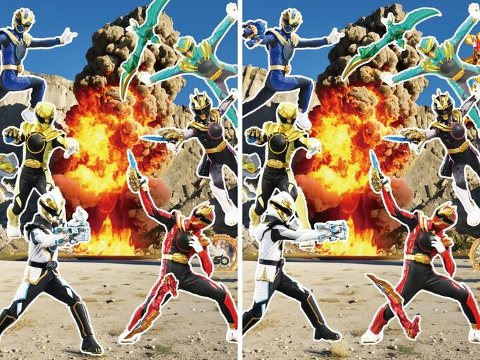 ゴジュウジャーの間違い探しにチャレンジ！