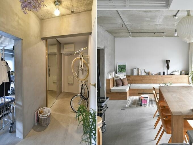 玄関土間からLDKへ