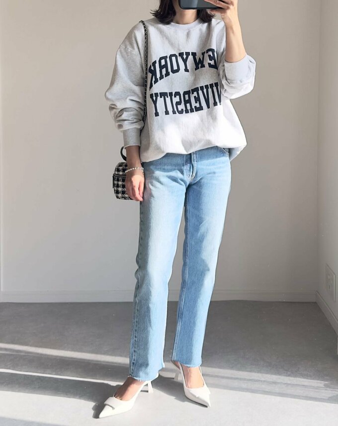 スウェット着まわしコーデ3