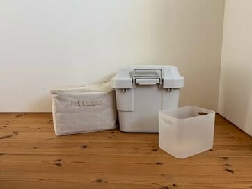 無印良品の「定番収納」3つ。メイクボックスは食品ストックにぴったり